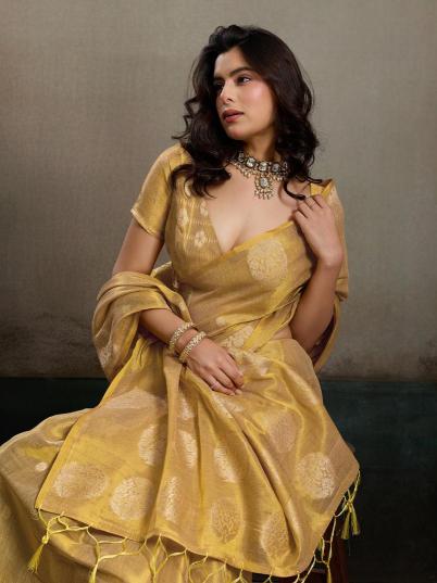 PRIYANSHI TISSUE SILK by SHREE SHYAM FASHION fancy designer Soft tissue silk fabric saree wholesale with Fancy latkan