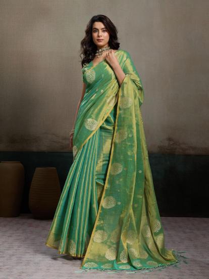 PRIYANSHI TISSUE SILK by SHREE SHYAM FASHION fancy designer Soft tissue silk fabric saree wholesale with Fancy latkan