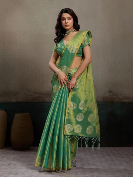 PRIYANSHI TISSUE SILK by SHREE SHYAM FASHION fancy designer Soft tissue silk fabric saree wholesale with Fancy latkan