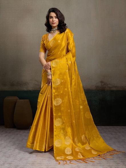 PRIYANSHI TISSUE SILK by SHREE SHYAM FASHION fancy designer Soft tissue silk fabric saree wholesale with Fancy latkan
