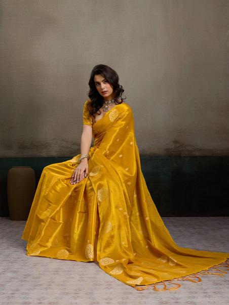 PRIYANSHI TISSUE SILK by SHREE SHYAM FASHION fancy designer Soft tissue silk fabric saree wholesale with Fancy latkan