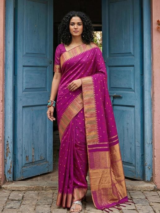 KANCHIPURAM by SHREE SHYAM FASHION fancy designer Soft Silk fabric saree wholesale with Fancy latkan