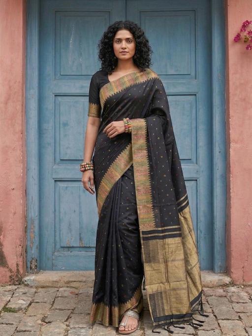 KANCHIPURAM by SHREE SHYAM FASHION fancy designer Soft Silk fabric saree wholesale with Fancy latkan