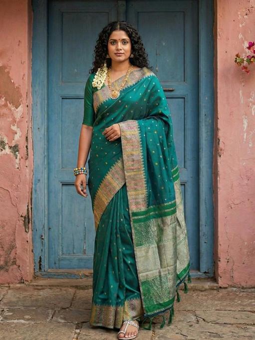 KANCHIPURAM by SHREE SHYAM FASHION fancy designer Soft Silk fabric saree wholesale with Fancy latkan