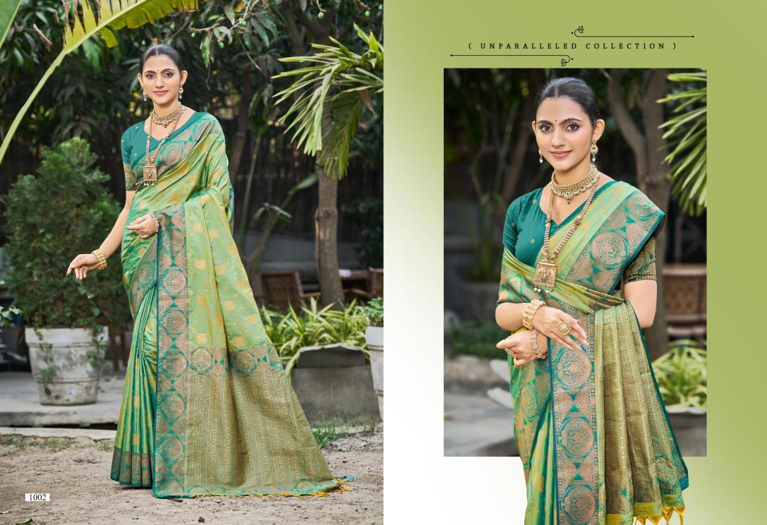 Bunawat - Antilia Silk Sangam Prints SOFT SILK Woven Work Traditional Saree