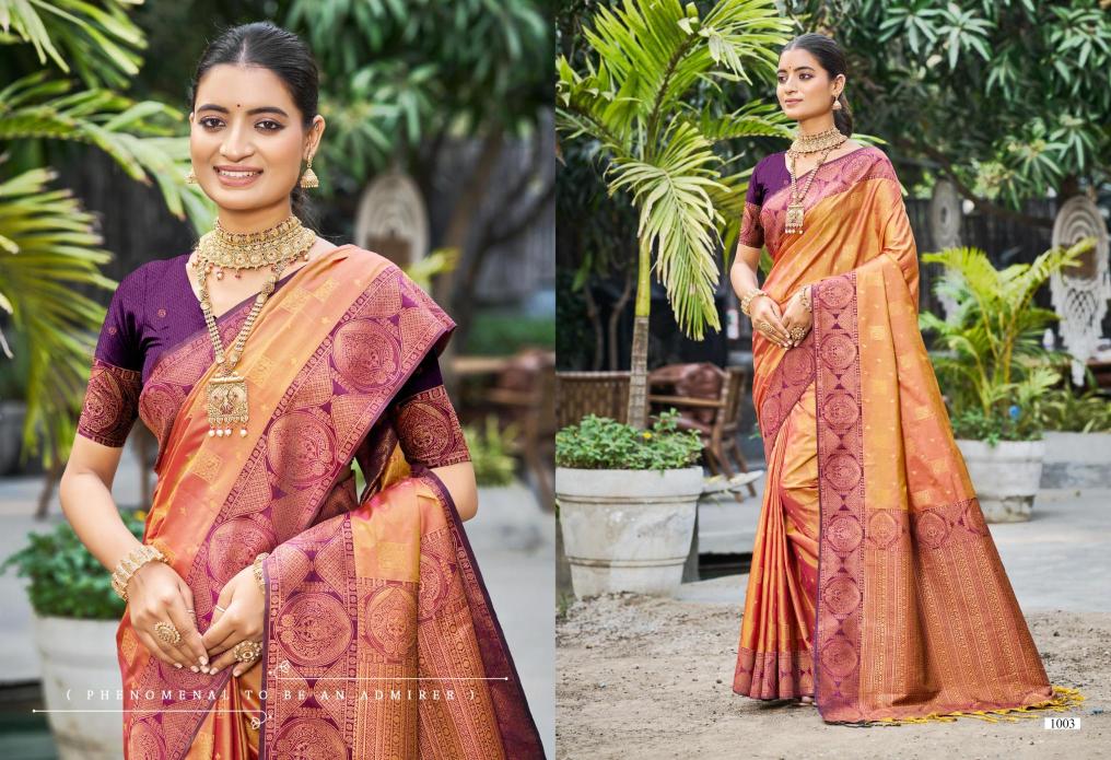Bunawat - Antilia Silk Sangam Prints SOFT SILK Woven Work Traditional Saree