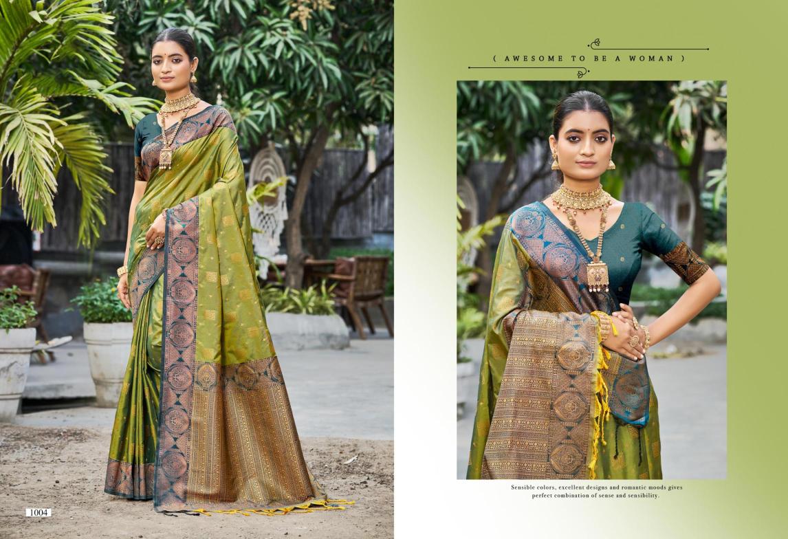 Bunawat - Antilia Silk Sangam Prints SOFT SILK Woven Work Traditional Saree