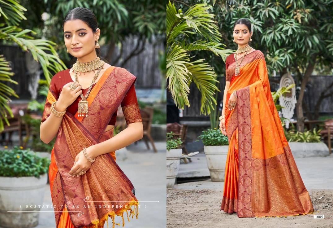 Bunawat - Antilia Silk Sangam Prints SOFT SILK Woven Work Traditional Saree