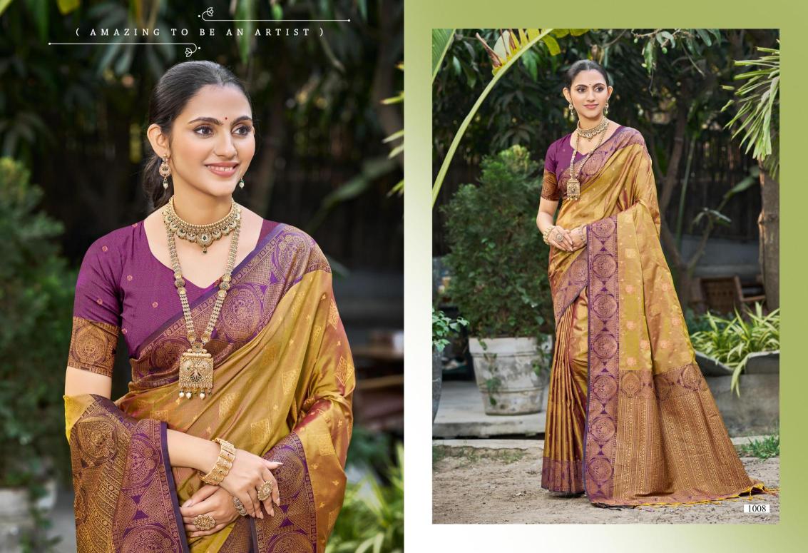 Bunawat - Antilia Silk Sangam Prints SOFT SILK Woven Work Traditional Saree