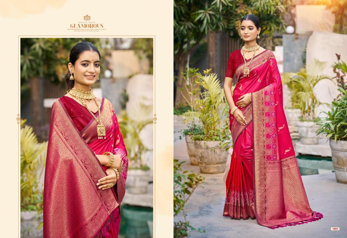 Bunawat - Vrindavan Silk Sangam Prints SOFT SILK Woven Work Traditional Saree