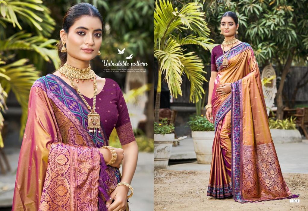 Bunawat - Vantara Silk Sangam Prints SOFT SILK Woven Work Traditional Saree