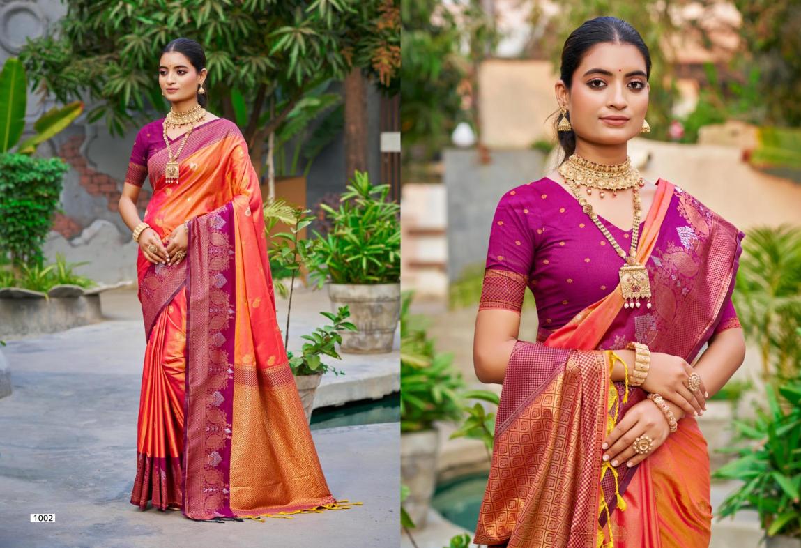 Bunawat - Omkara Sangam Prints SOFT SILK Woven Work Traditional Saree