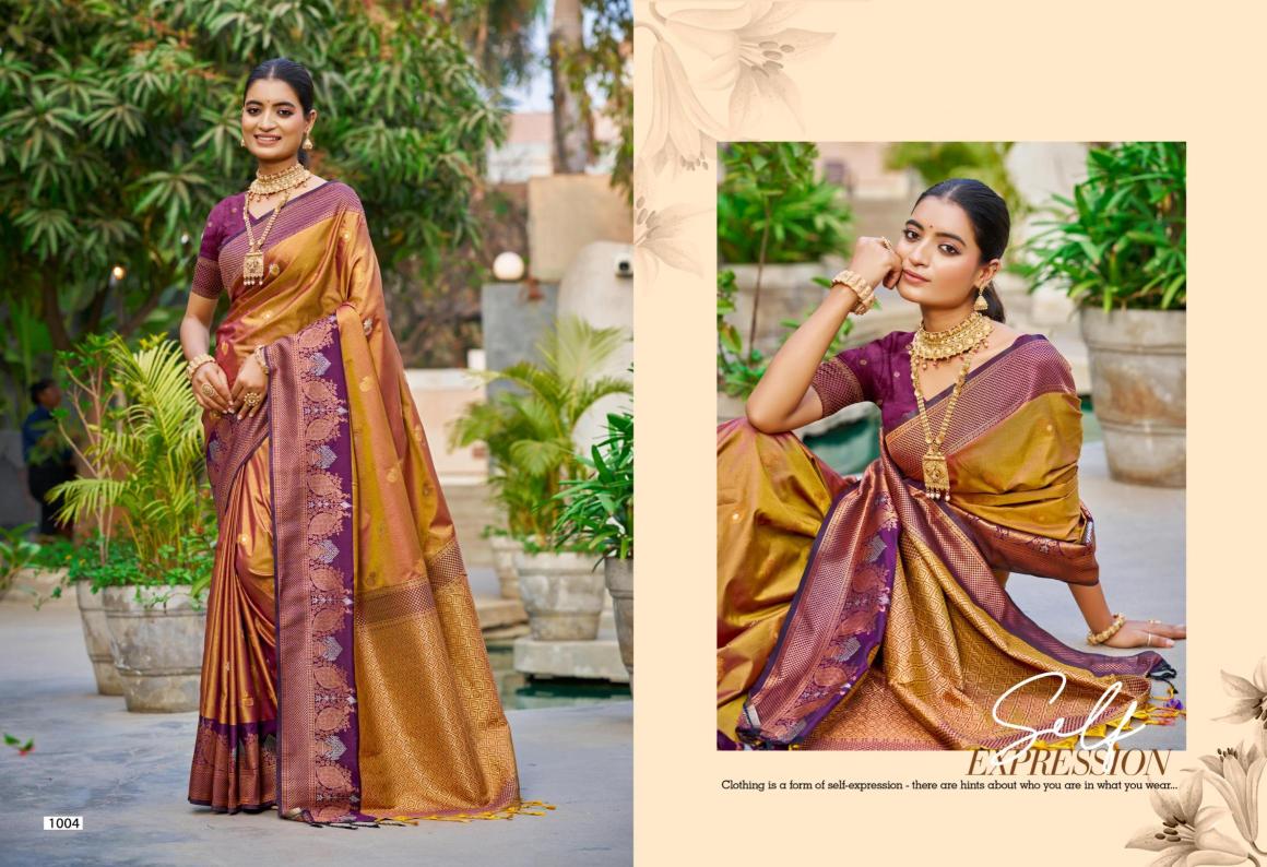 Bunawat - Omkara Sangam Prints SOFT SILK Woven Work Traditional Saree