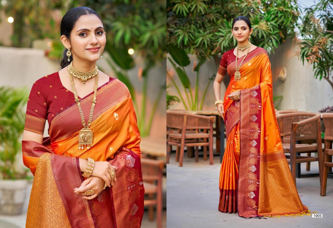 Bunawat - Omkara Sangam Prints SOFT SILK Woven Work Traditional Saree