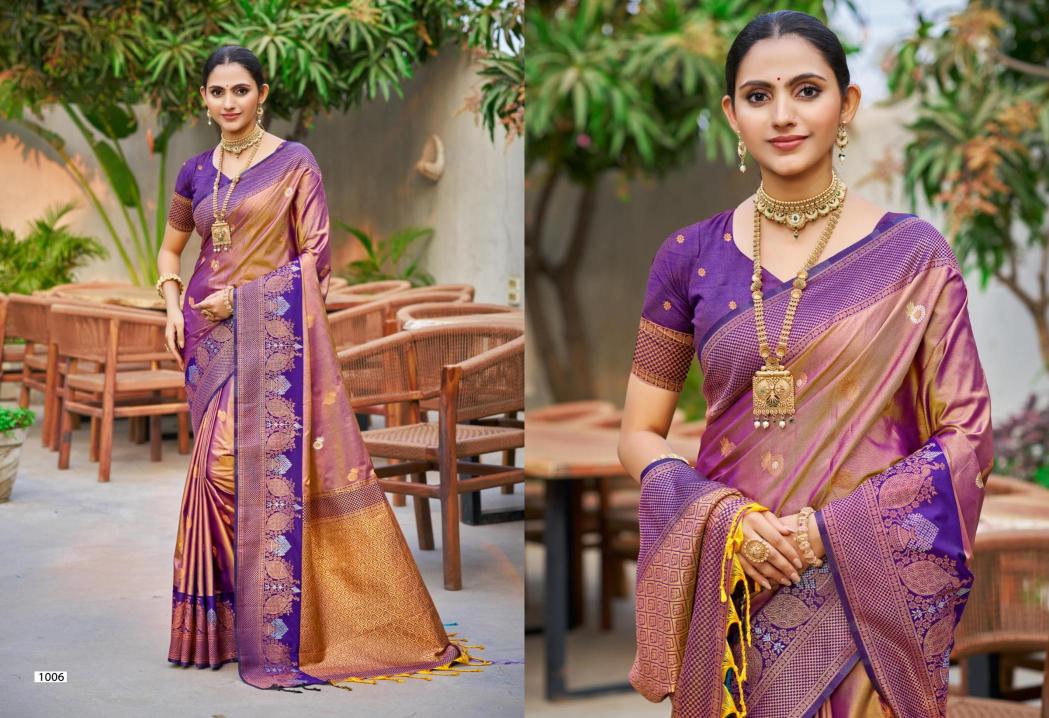 Bunawat - Omkara Sangam Prints SOFT SILK Woven Work Traditional Saree