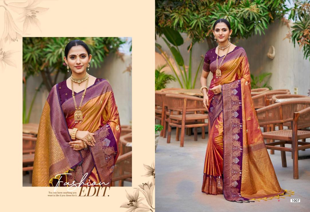 Bunawat - Omkara Sangam Prints SOFT SILK Woven Work Traditional Saree