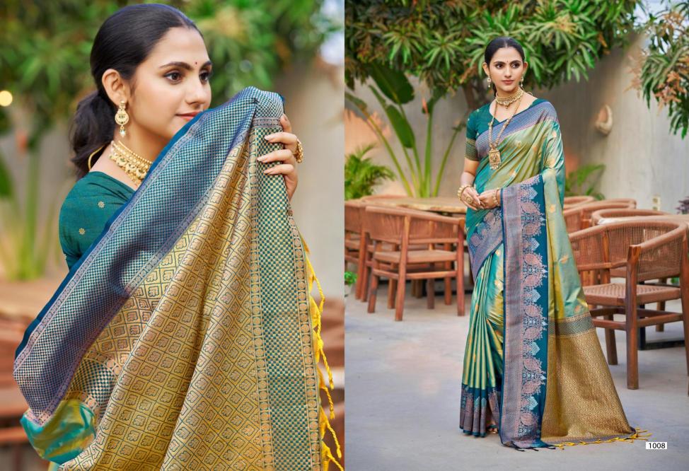 Bunawat - Omkara Sangam Prints SOFT SILK Woven Work Traditional Saree