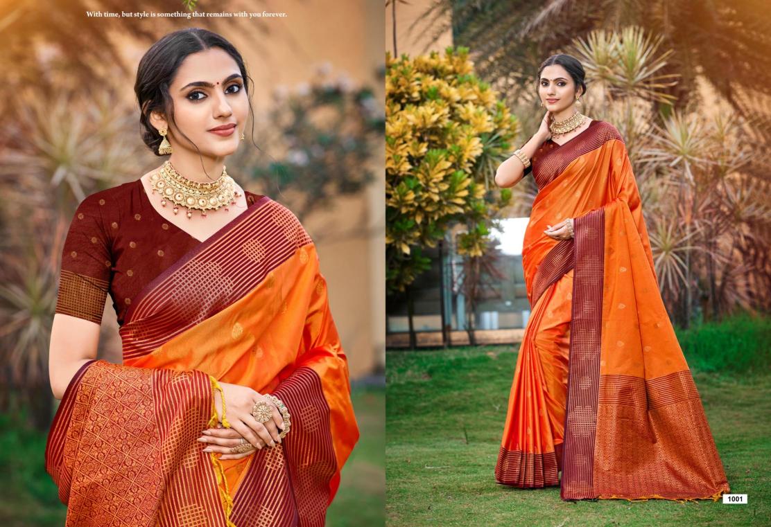 Bunawat - Exonic SIlk Sangam Prints SOFT SILK Woven Work Traditional Saree