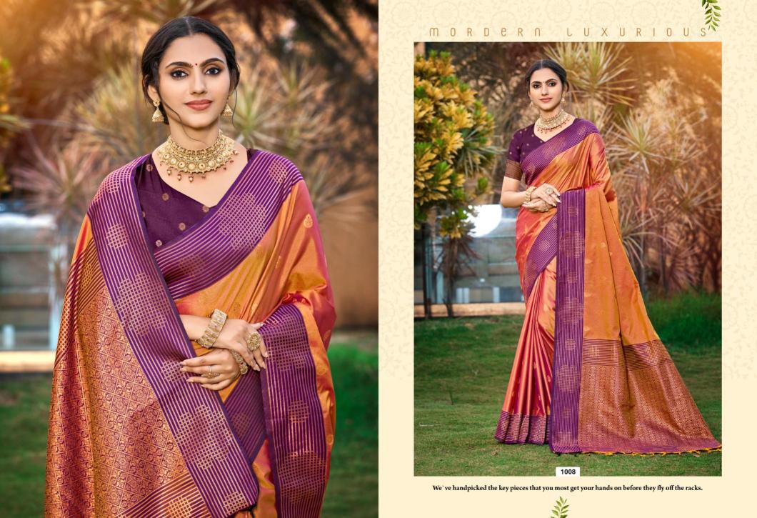 Bunawat - Exonic SIlk Sangam Prints SOFT SILK Woven Work Traditional Saree