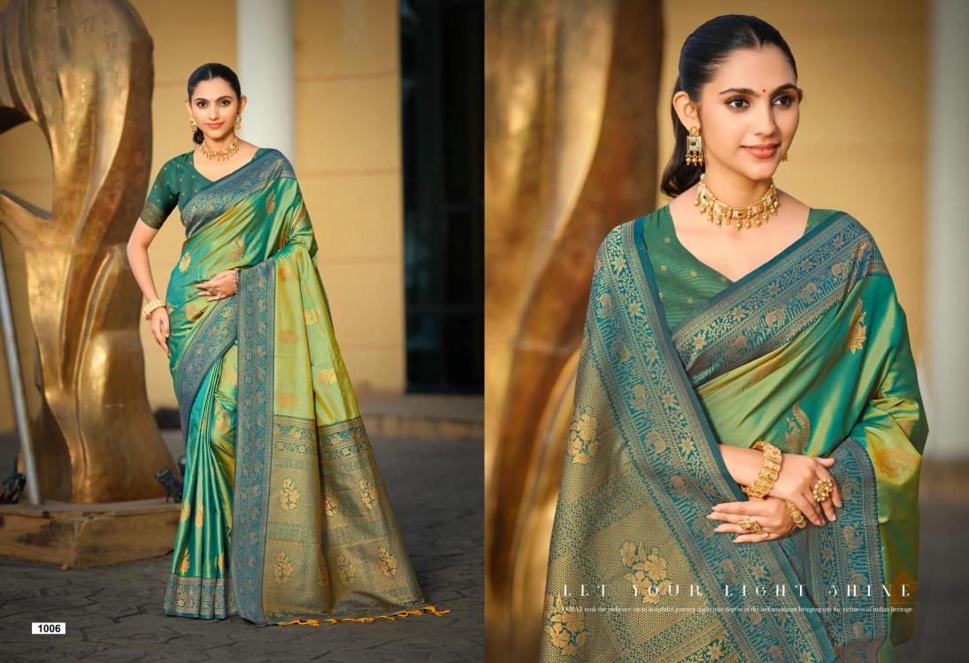Bunawat - MAMTA SILK Sangam Prints SOFT SILK Woven Work Traditional Saree
