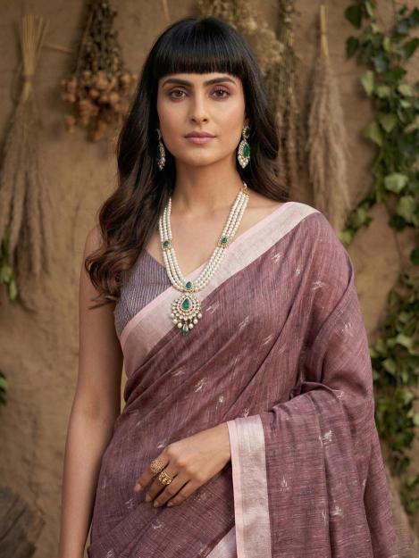 RITIKA by SHREE SHYAM FASHION fancy designer Soft LINEN COTTON SOFT fabric saree wholesale with Fancy latkan