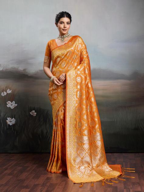 RAJWADA SILK VOL 2 by SHREE SHYAM FASHION fancy designer Soft SILK BLEND fabric saree wholesale with Fancy latkan