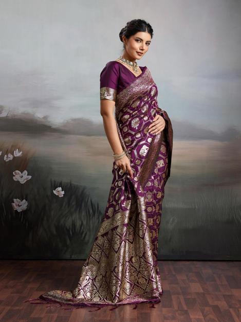 RAJWADA SILK VOL 2 by SHREE SHYAM FASHION fancy designer Soft SILK BLEND fabric saree wholesale with Fancy latkan