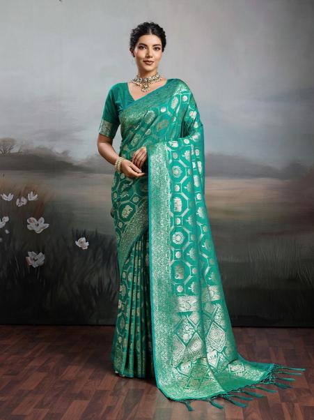 RAJWADA SILK VOL 2 by SHREE SHYAM FASHION fancy designer Soft SILK BLEND fabric saree wholesale with Fancy latkan