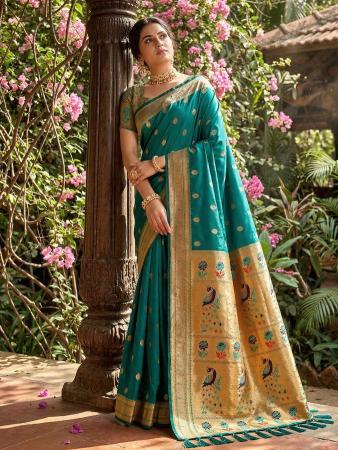 Parampara by SHREE SHYAM FASHION fancy designer Paithani SOFT Silk fabric saree wholesale with Fancy latkan
