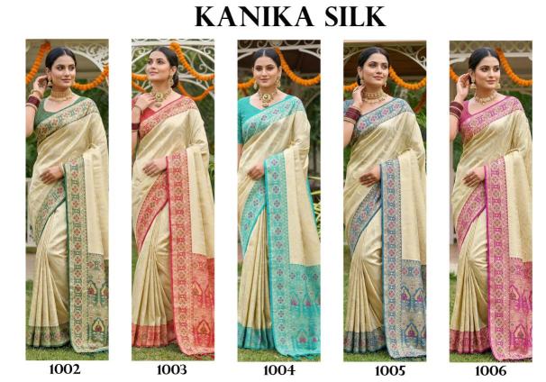 Kanika Silk by SHREE SHYAM FASHION fancy designer Banarasi Silk fabric wedding saree wholesale with Fancy latkan