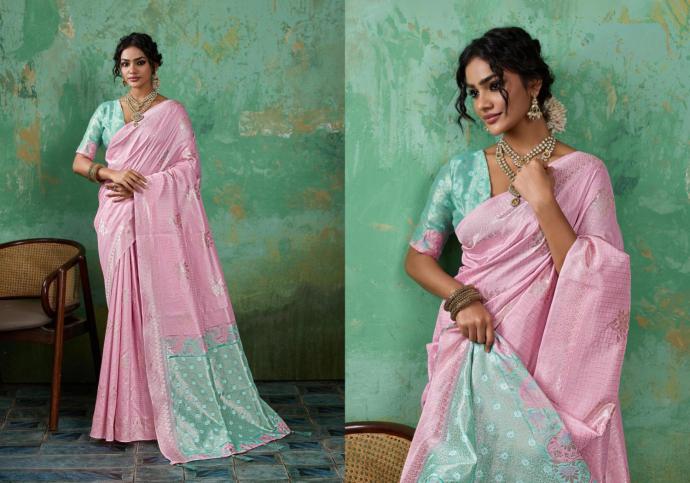 BLOSSOM by SHREE SHYAM FASHION fancy designer Soft LINEN COTTON fabric saree wholesale with Fancy latkan