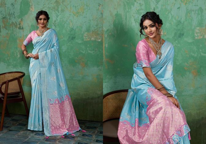 BLOSSOM by SHREE SHYAM FASHION fancy designer Soft LINEN COTTON fabric saree wholesale with Fancy latkan