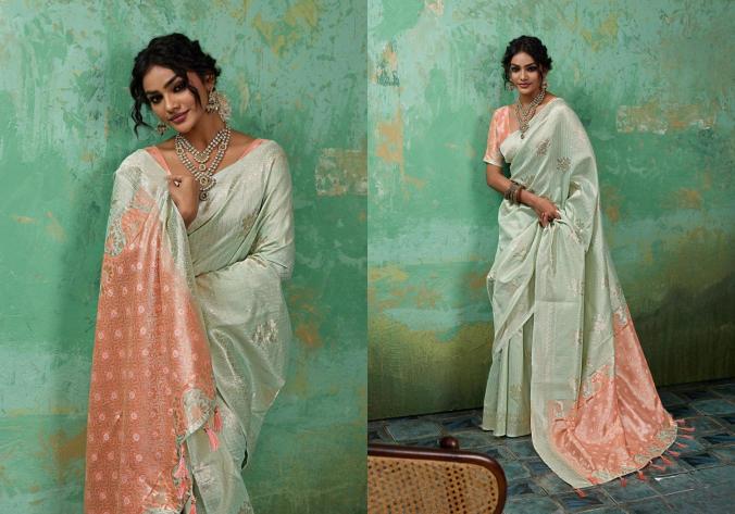 BLOSSOM by SHREE SHYAM FASHION fancy designer Soft LINEN COTTON fabric saree wholesale with Fancy latkan