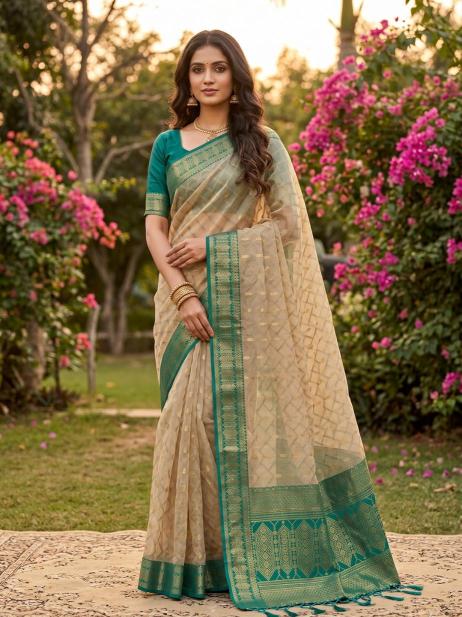 MADHVI COTTON BY SHREE SHYAM FASHION BARND fancy designer COTTON Silk WITH ZARI BORDAR fabric saree wholesale with Fancy latkan
