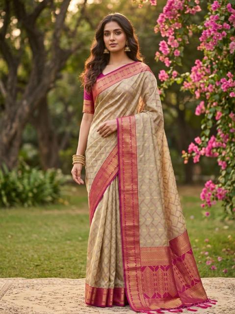 MADHVI COTTON BY SHREE SHYAM FASHION BARND fancy designer COTTON Silk WITH ZARI BORDAR fabric saree wholesale with Fancy latkan
