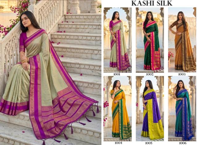 KASHI SILK by SHREE SHYAM FASHION fancy designer Soft Silk fabric saree wholesale with Fancy latkan