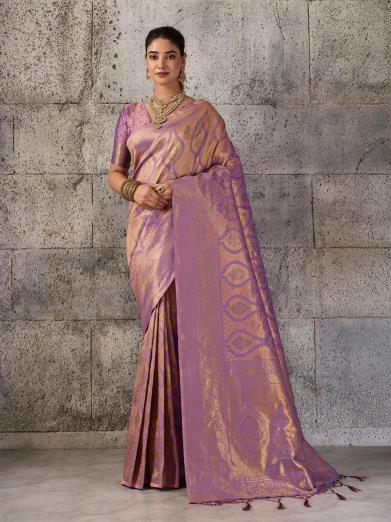 PRISHA SILK by SHREE SHYAM FASHION fancy designer Kanjivaram silk Blend fabric saree wholesale with Fancy latkan
