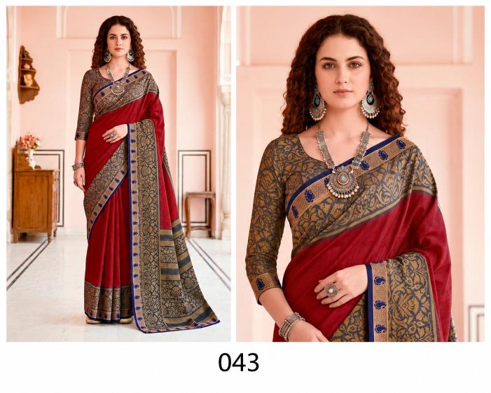 Bunawat - Pankhuri Sangam Prints cotton Woven Work Traditional Saree