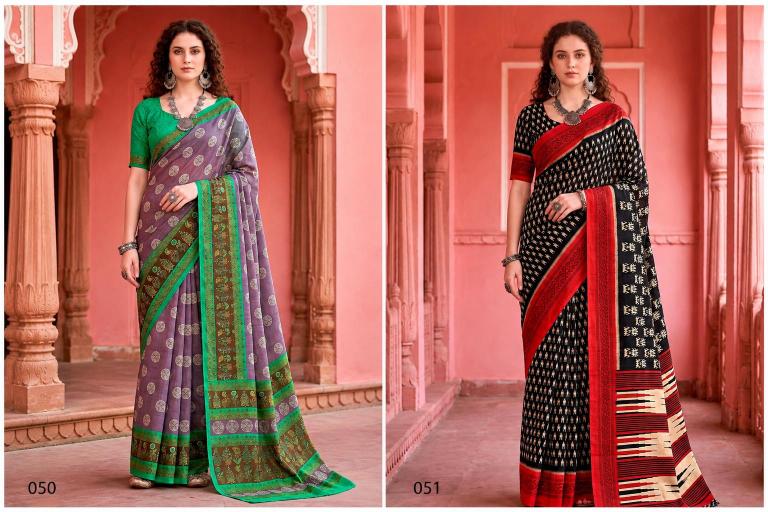 Bunawat - Aaradhya Sangam Prints Cotton Woven Work Traditional Saree