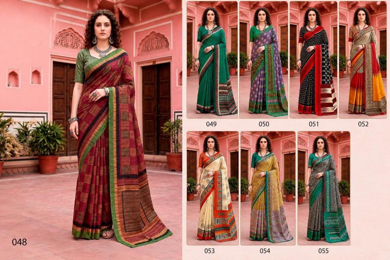 Bunawat - Aaradhya Sangam Prints Cotton Woven Work Traditional Saree
