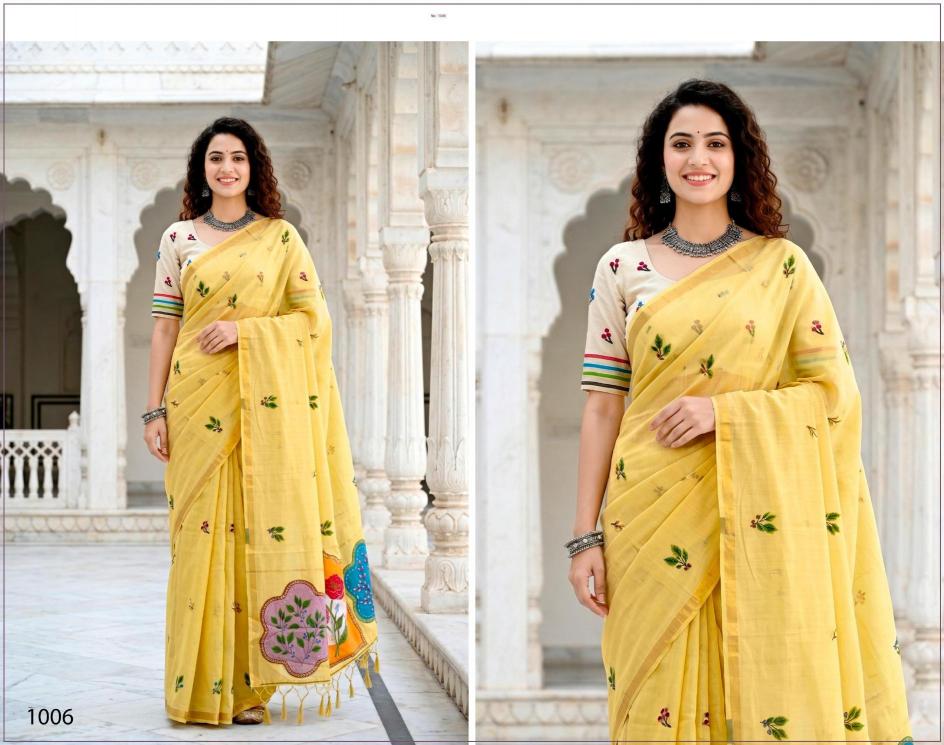 Bunawat - Mridula Sangam Prints Cotton Woven Work Traditional Saree