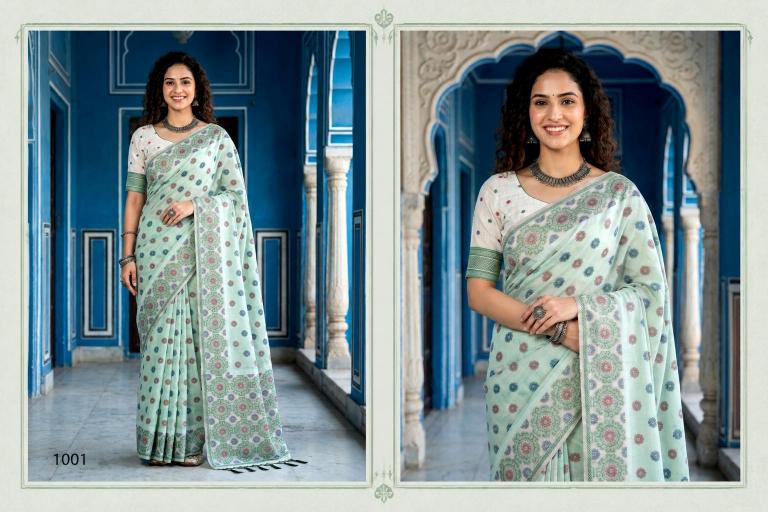 Bunawat - Aananya Sangam Prints Cotton Woven Work Traditional Saree