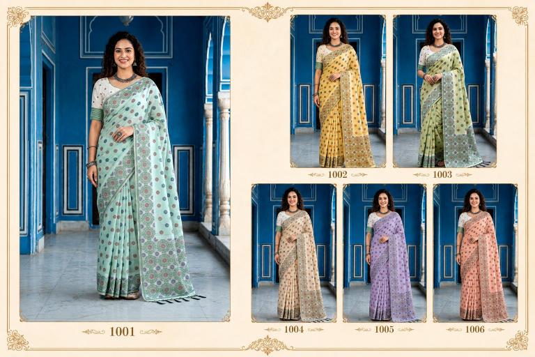 Bunawat - Aananya Sangam Prints Cotton Woven Work Traditional Saree