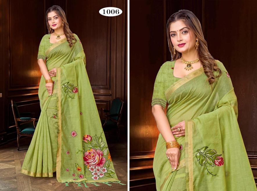 Bunawat - Katha Sangam Prints Cotton Woven Work Traditional Saree