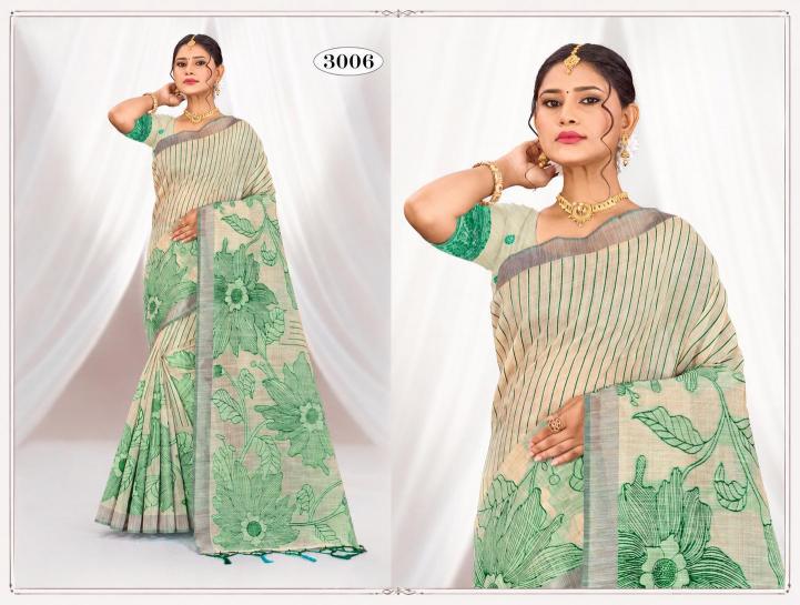 Bunawat - Aarika Cotton-3 Sangam Prints Cotton Woven Work Traditional Saree