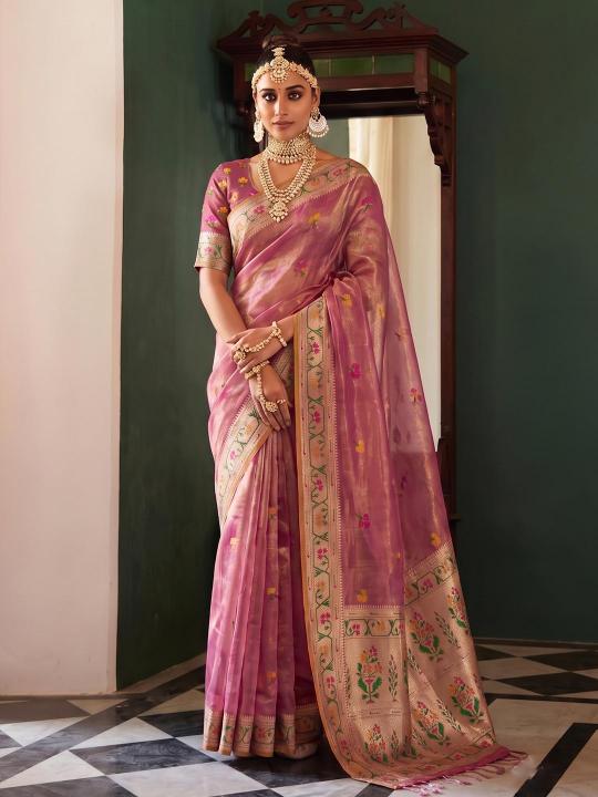 MAHESHWARI SILK by SHREE SHYAM FASHION fancy designer Soft tissue silk WITH MEENA fabric saree wholesale with Fancy latkan
