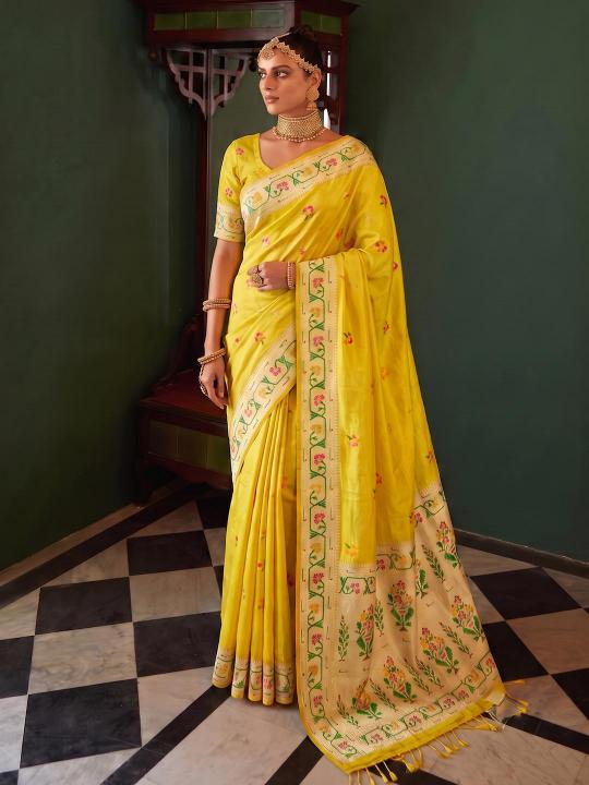 MAHESHWARI SILK by SHREE SHYAM FASHION fancy designer Soft tissue silk WITH MEENA fabric saree wholesale with Fancy latkan