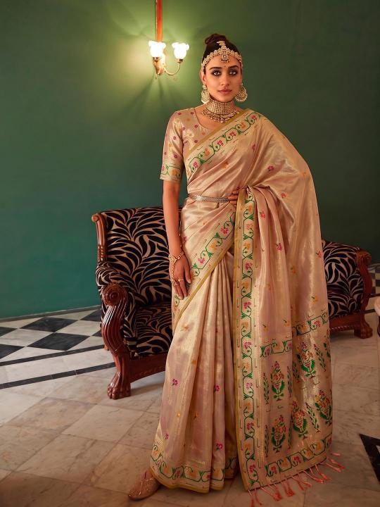 MAHESHWARI SILK by SHREE SHYAM FASHION fancy designer Soft tissue silk WITH MEENA fabric saree wholesale with Fancy latkan