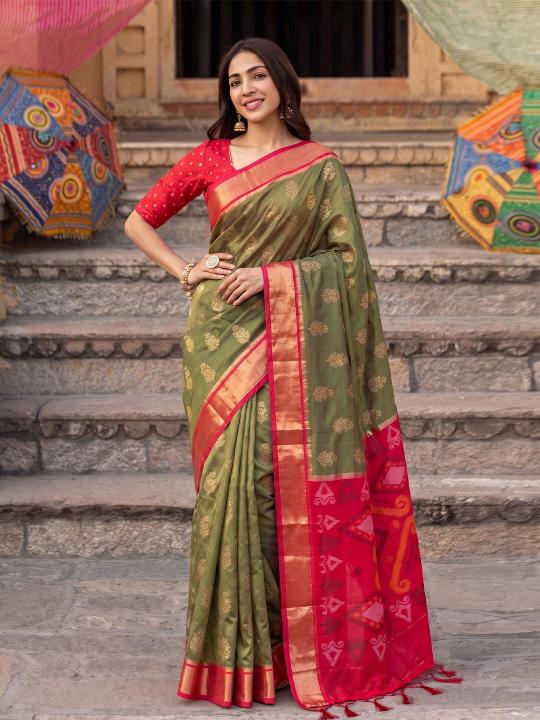 RIVAAZ SILK by SHREE SHYAM FASHION fancy designer Pochampalli Soft Silk fabric saree wholesale with Fancy latkan
