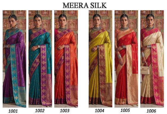 MEERA SILK VOL 2 by SHREE SHYAM FASHION fancy designer Soft Silk fabric WEDDING WEAR saree wholesale with Fancy latkan